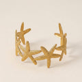 Ocean Starfish Gold Cuff Bangle