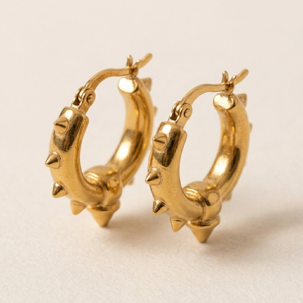 Classic Textured Hoop Earrings