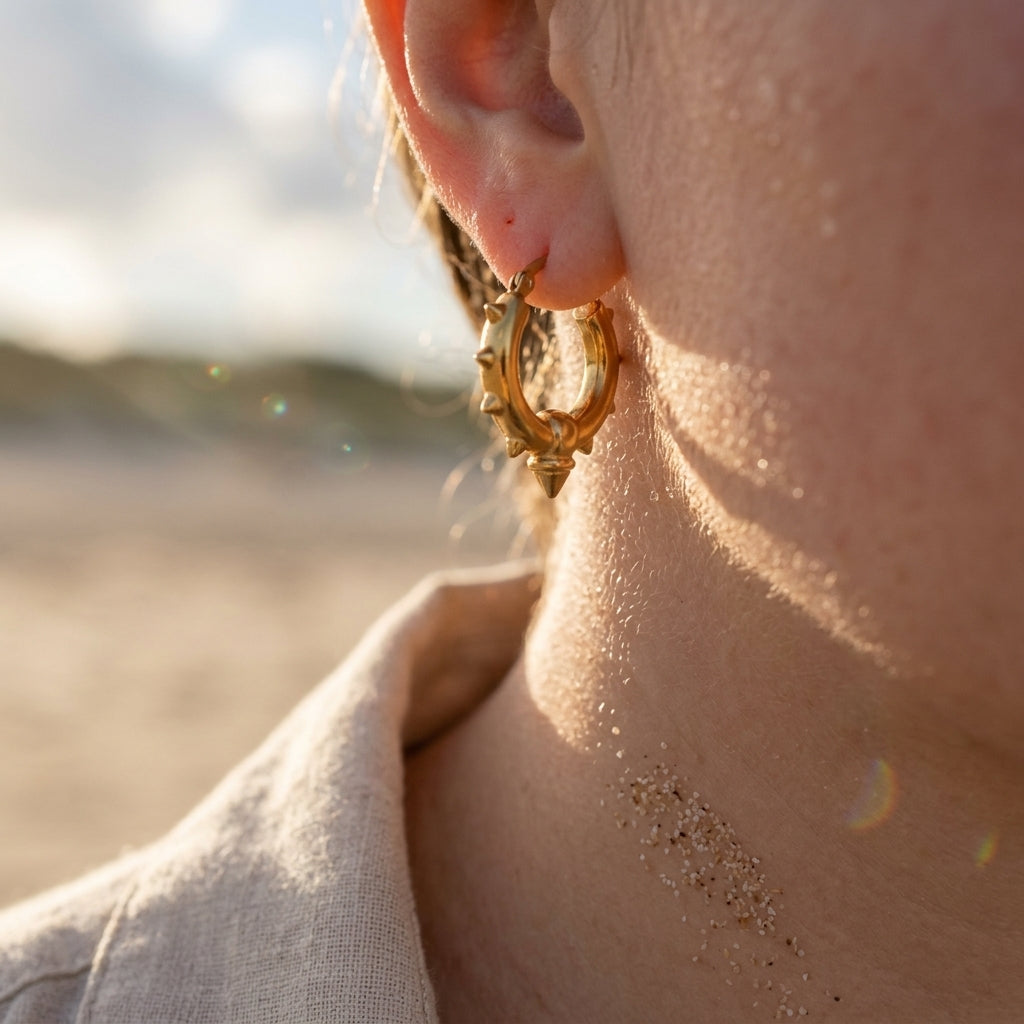 Classic Textured Hoop Earrings