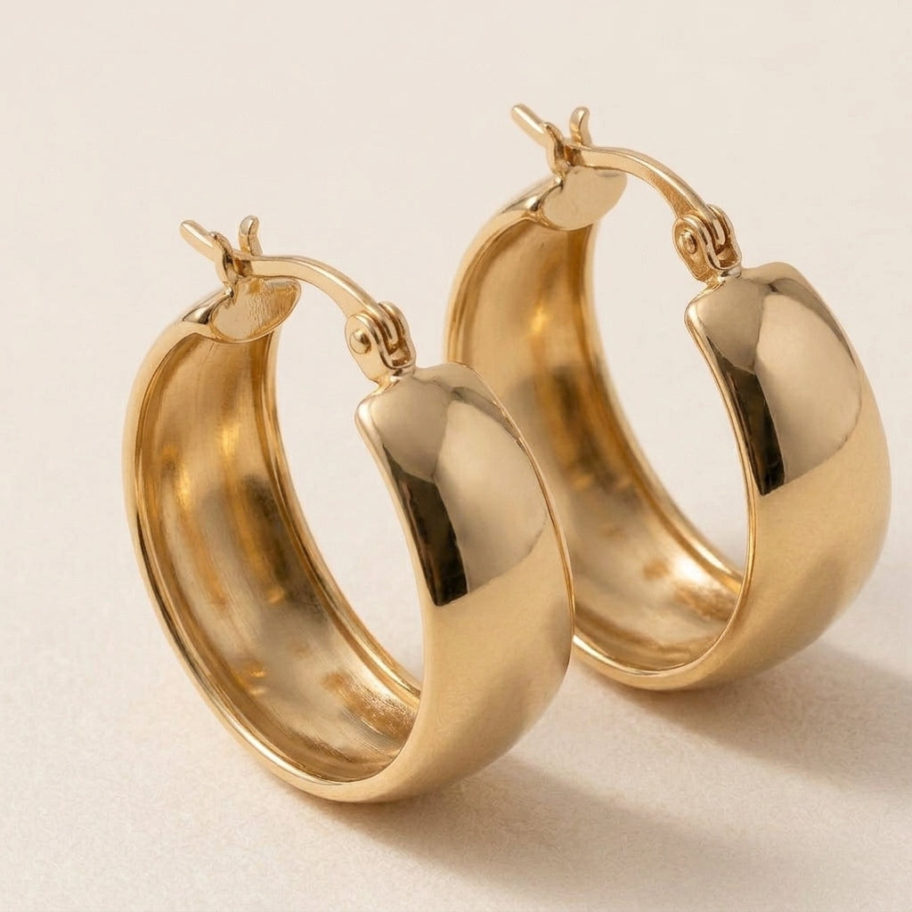 Elegant Thick Hoop Earrings