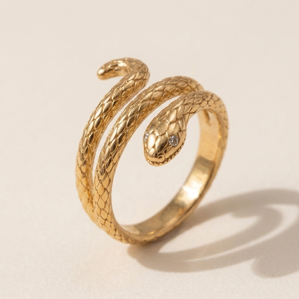 Minimalist Coiled Snake Ring
