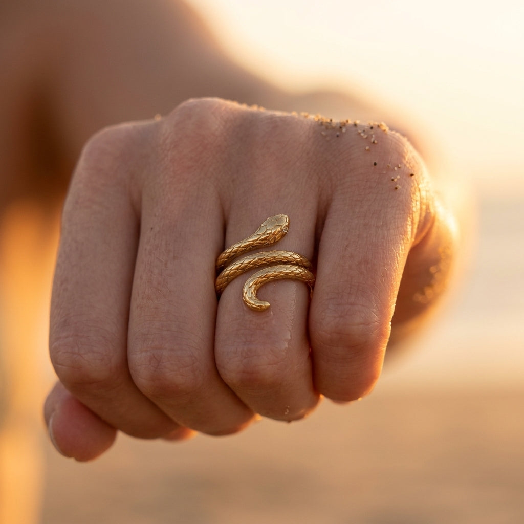 Minimalist Coiled Snake Ring