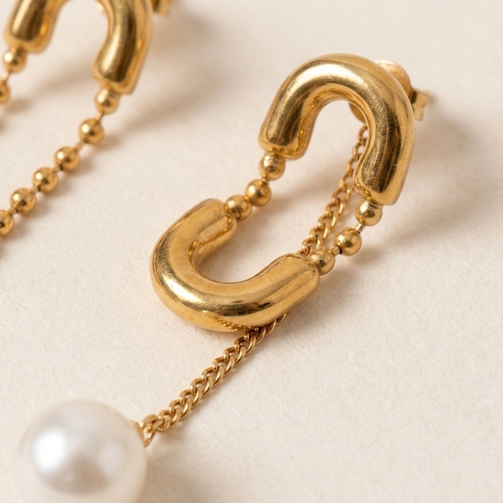 Paperclip Drop Earrings