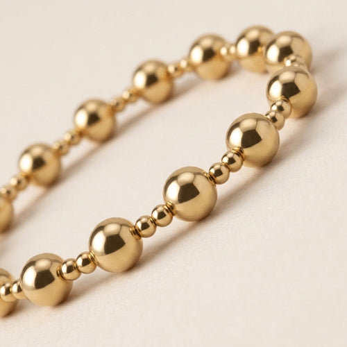 Classic Gold Beaded Bracelet