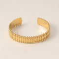 Oval Bead Relief Cuff Bracelet