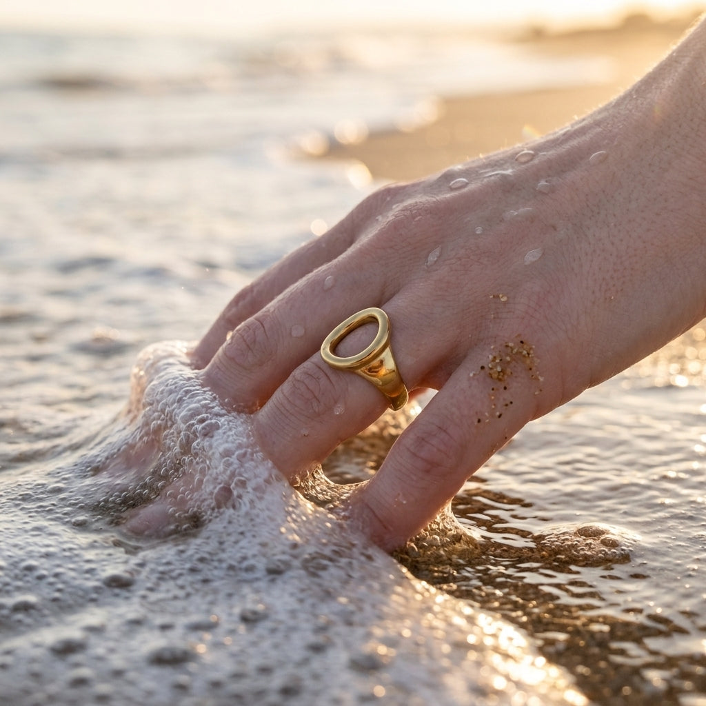 Oval Signet Open Ring