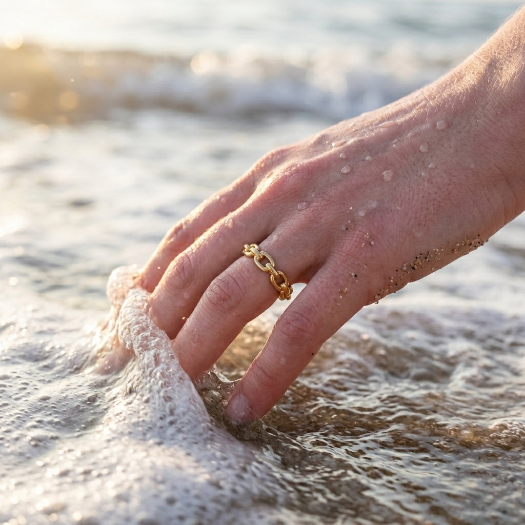 Gold Chain Link Ring