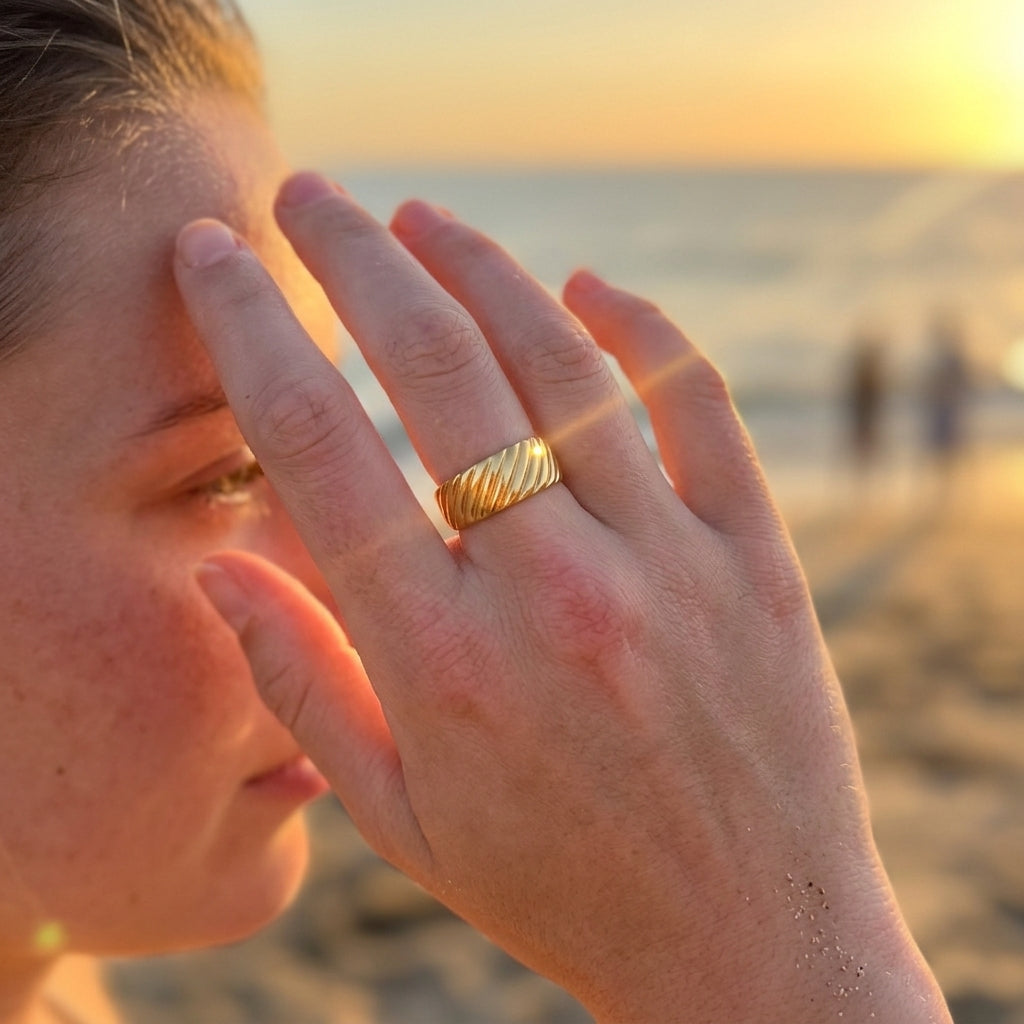 Diagonal Texture Ring