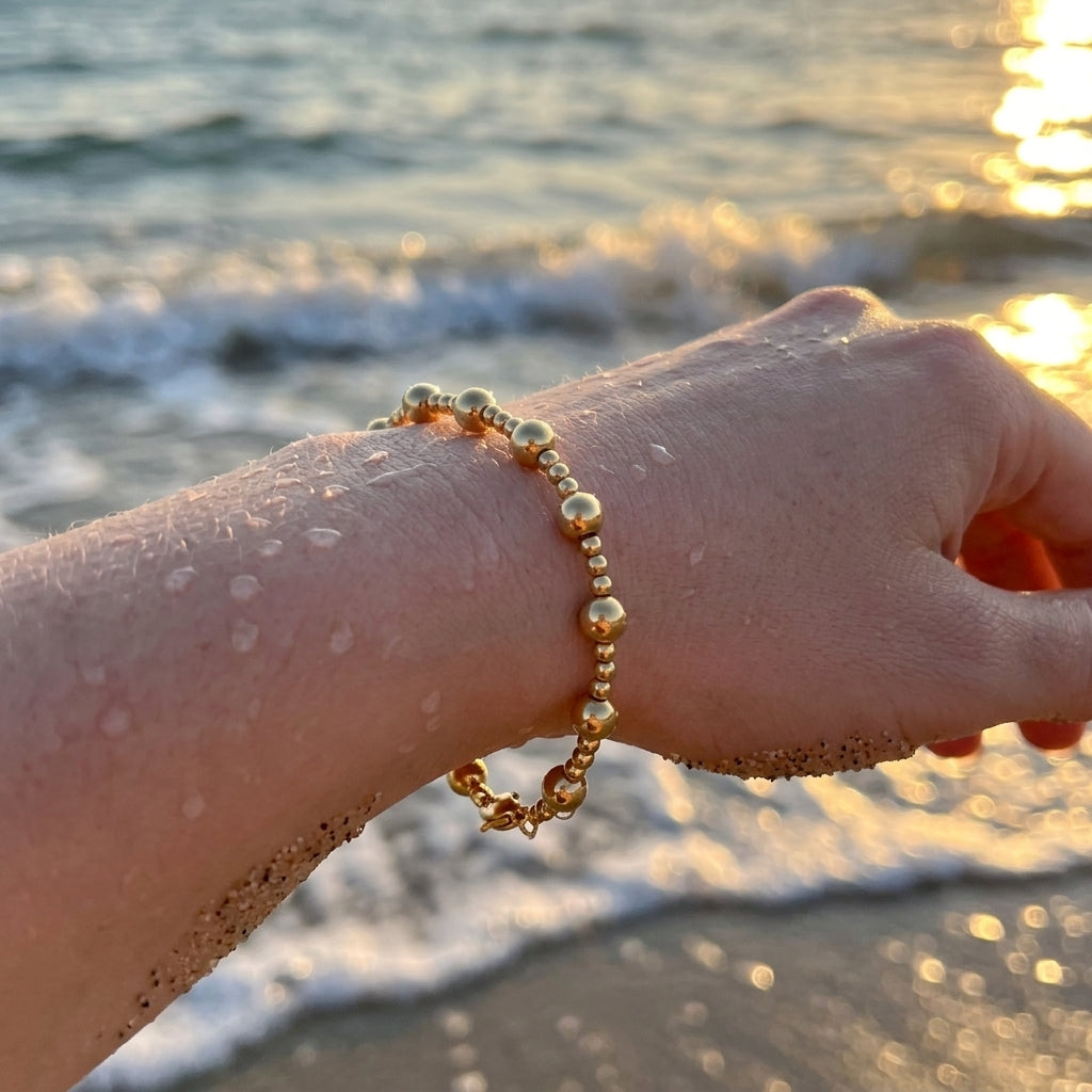 Classic Gold Beaded Bracelet