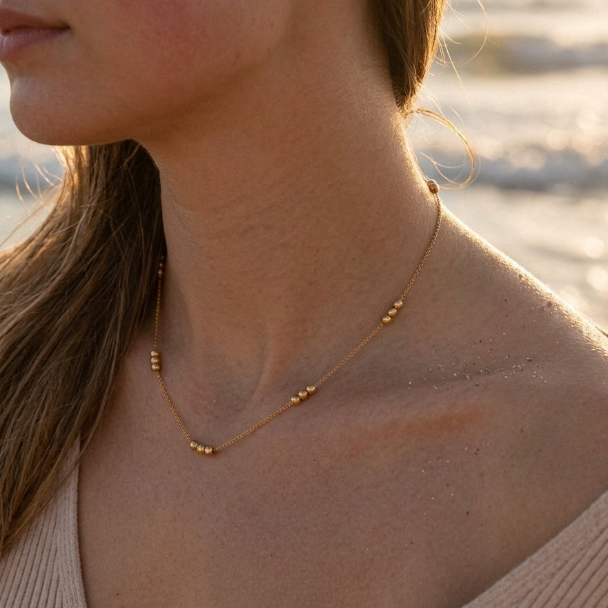 Gold Beaded Necklace