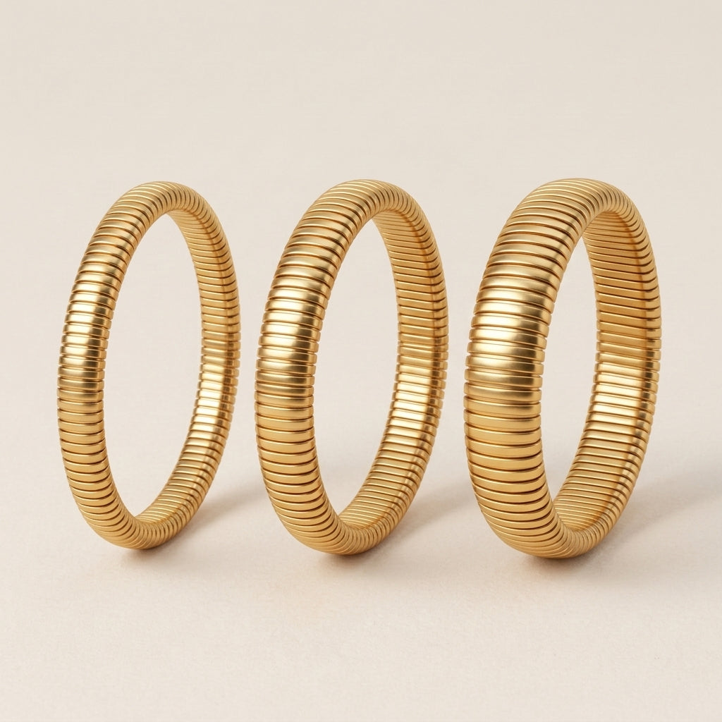 Elegant Ribbed Bracelet