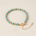 Blue Turquoise Beaded Bracelet