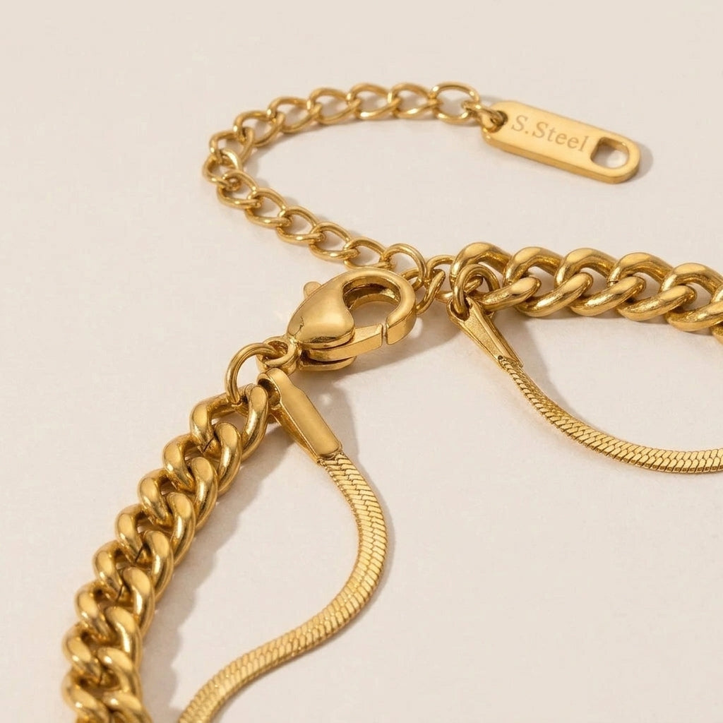 Double Layer Snake Chain Bracelet