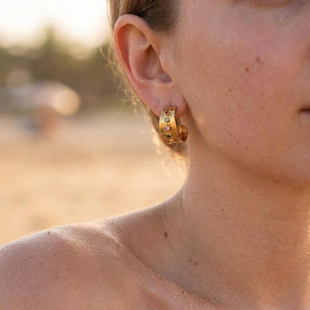 Classic Diamond Charm Earrings