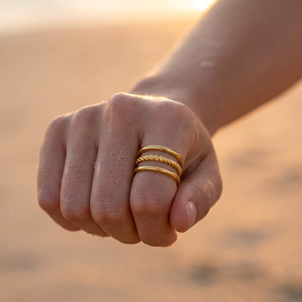 Triple Layer Twist Ring