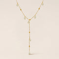 Elegant V Pearl Drop Necklace