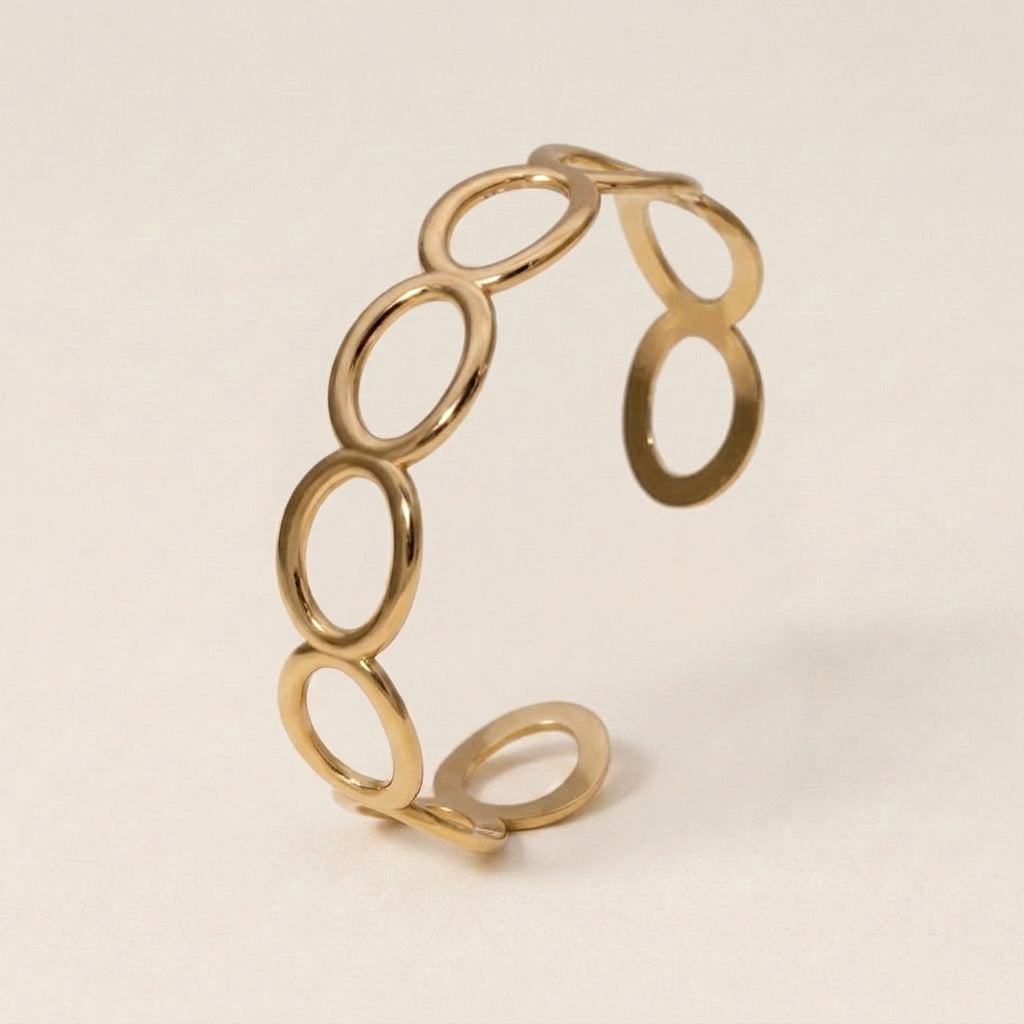 Round Hollow Open Bangle