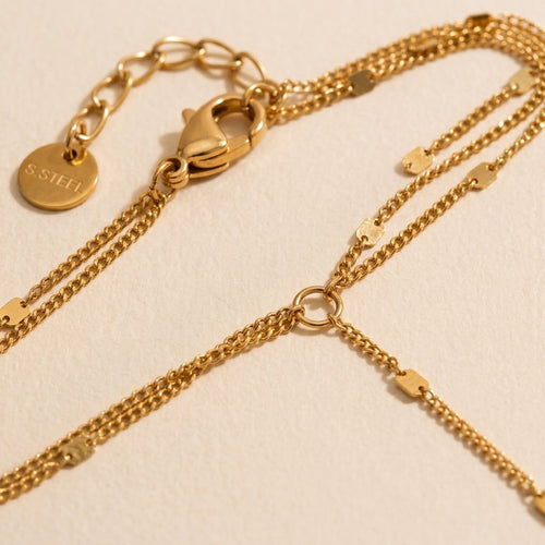 Double Chain Sequin Hand Chain