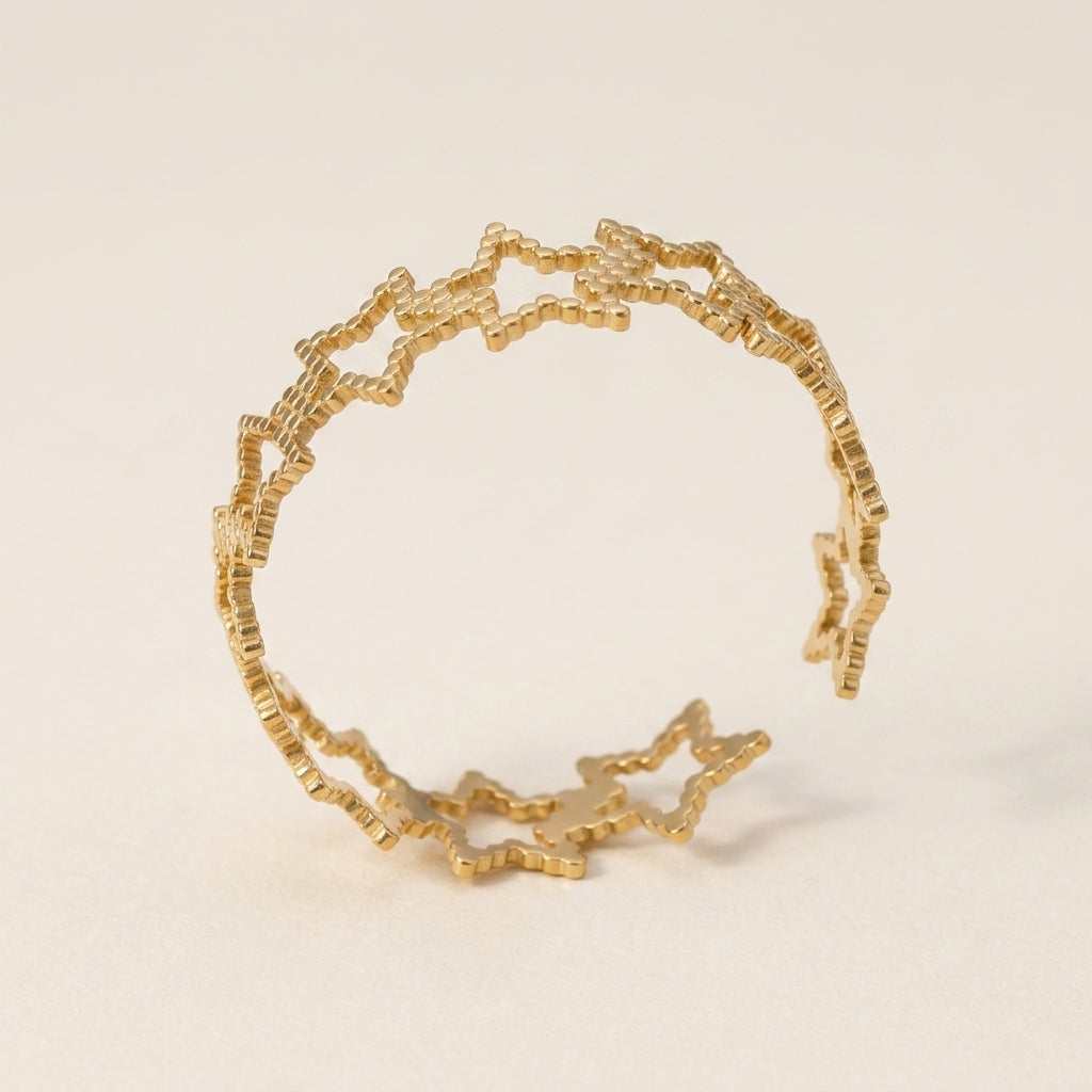 Star Hollow Open Bangle