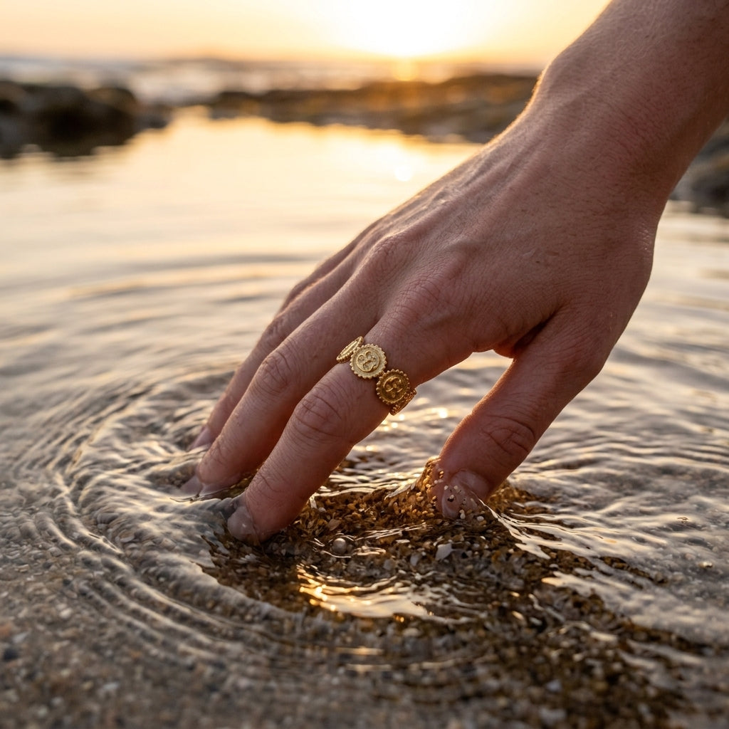 Sun God Relief Ring