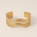 Multilayer Wave Open Bangle