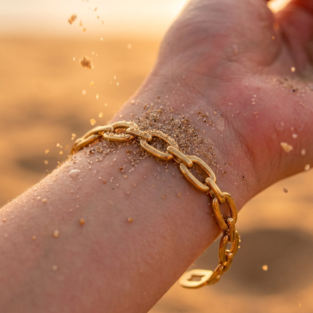 Rectangular Chain Cuff Bracelet