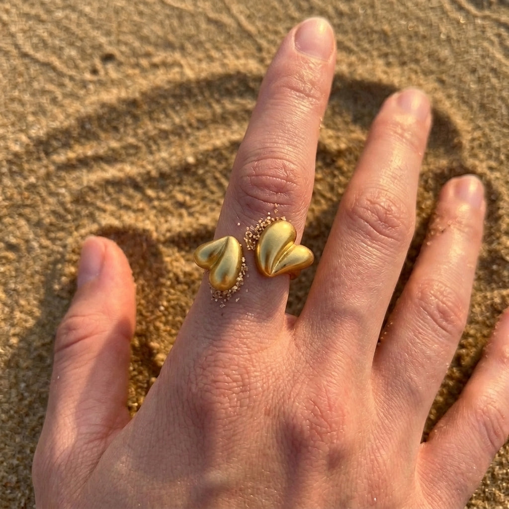 Petal Motif Adjustable Ring