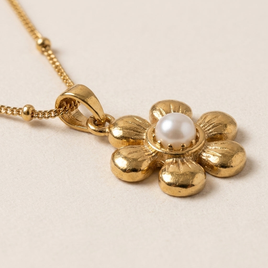 Elegant Floral Charm Necklace