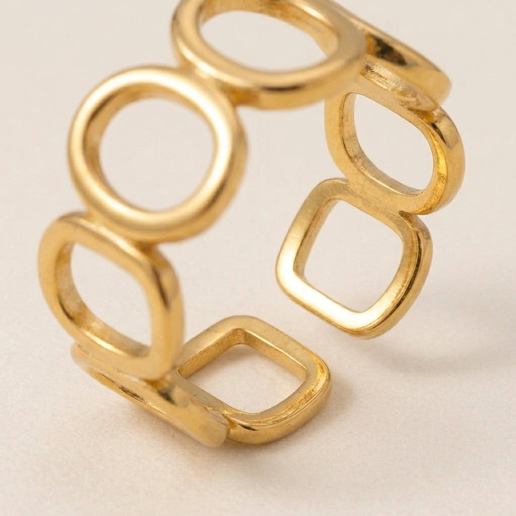 Geometric Openwork Ring
