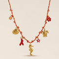 Red Rope Seahorse Necklace