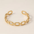Rectangular Chain Cuff Bracelet