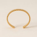 C-Shaped Ribbed Cuff Bracelet