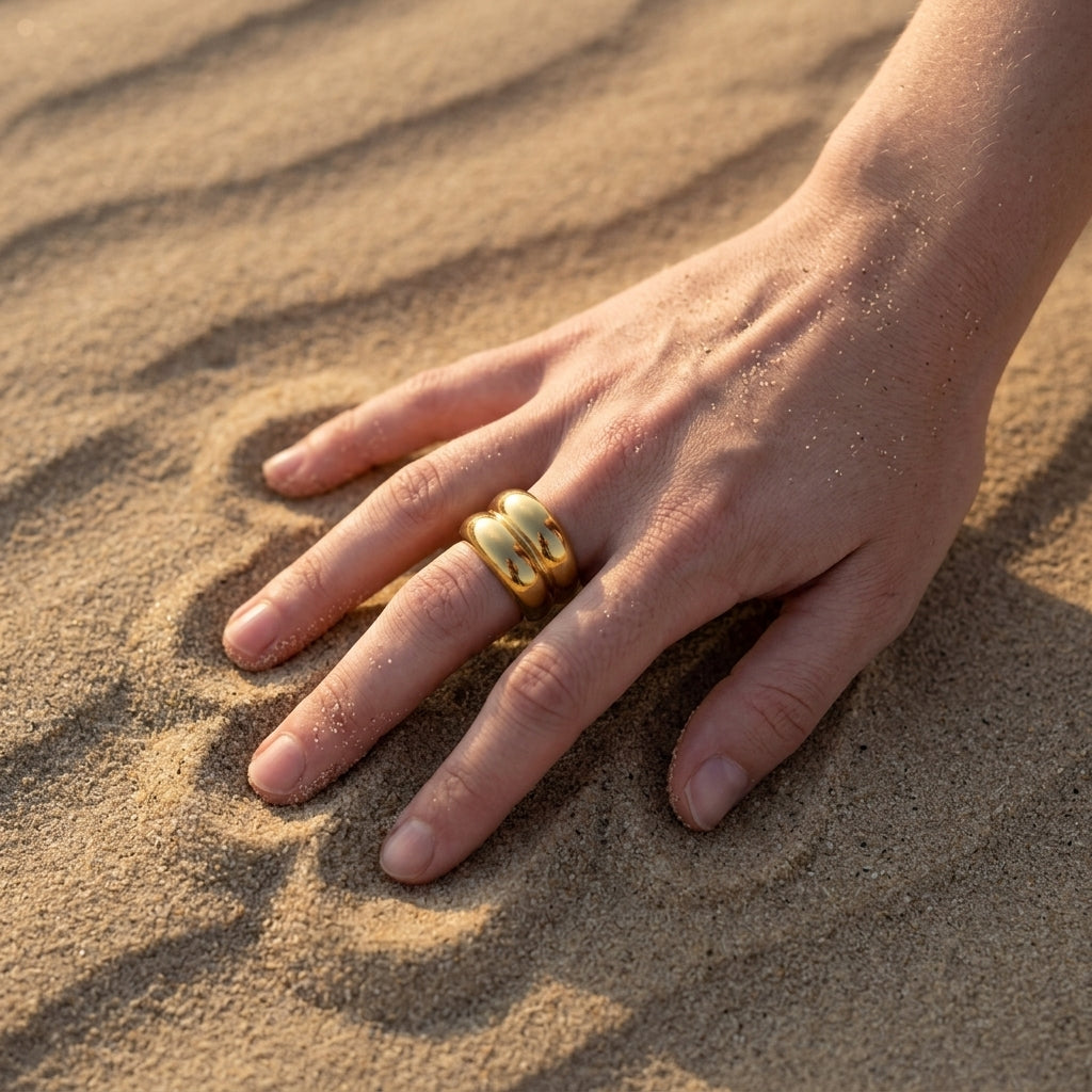 Elegant Bubble Dome Ring