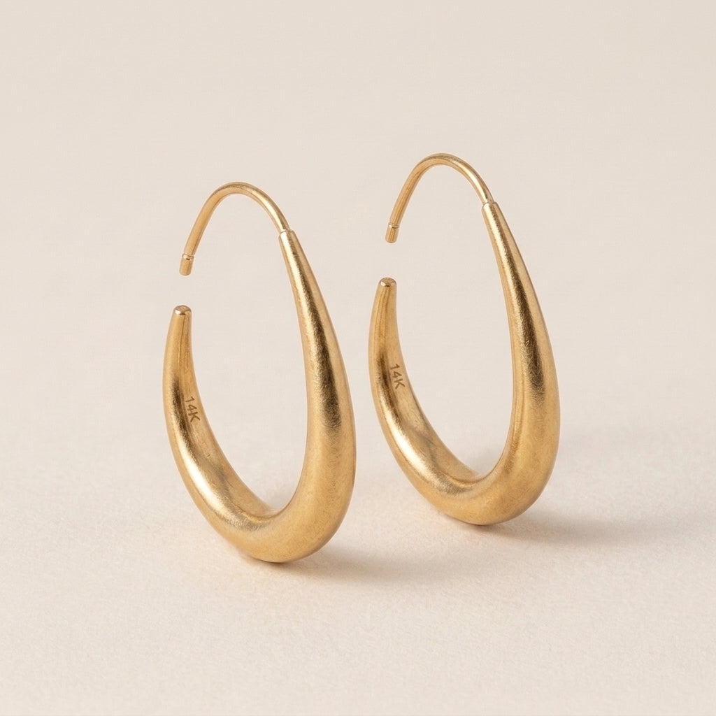 Teardrop Hoop Earrings