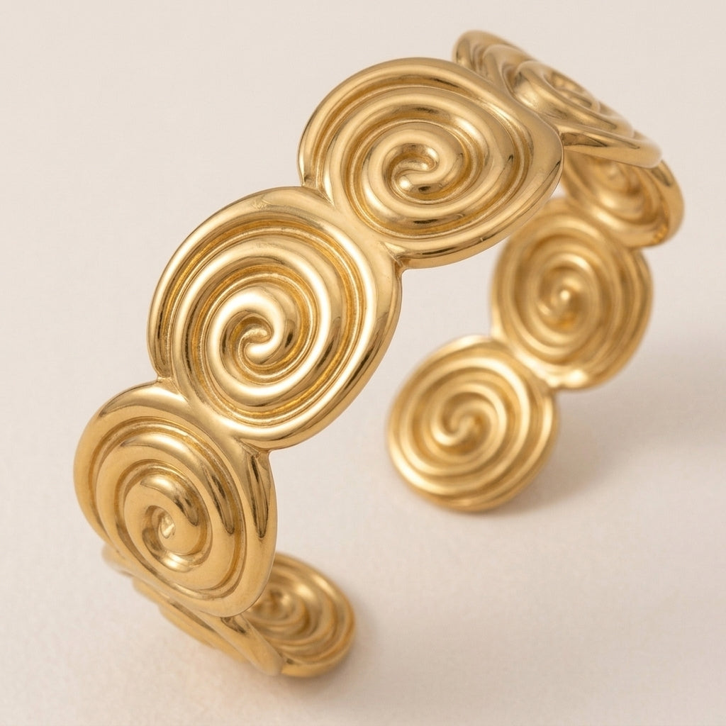 Ocean Wave Shell Bangle