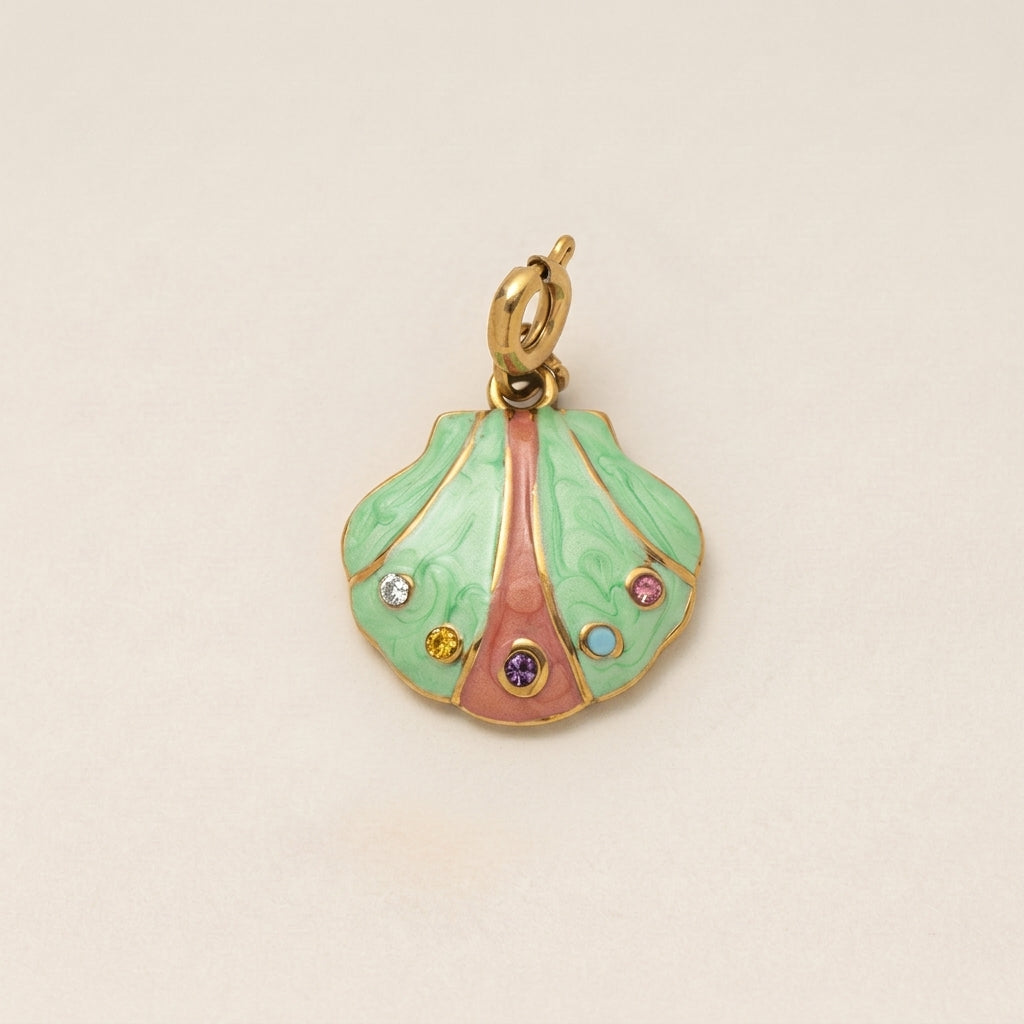 Enamel Seashell Charm