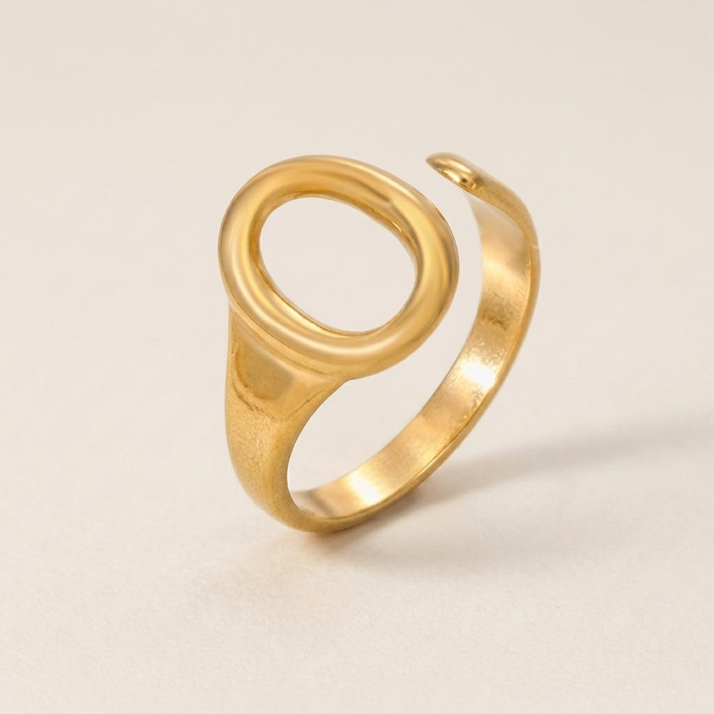 Oval Signet Open Ring