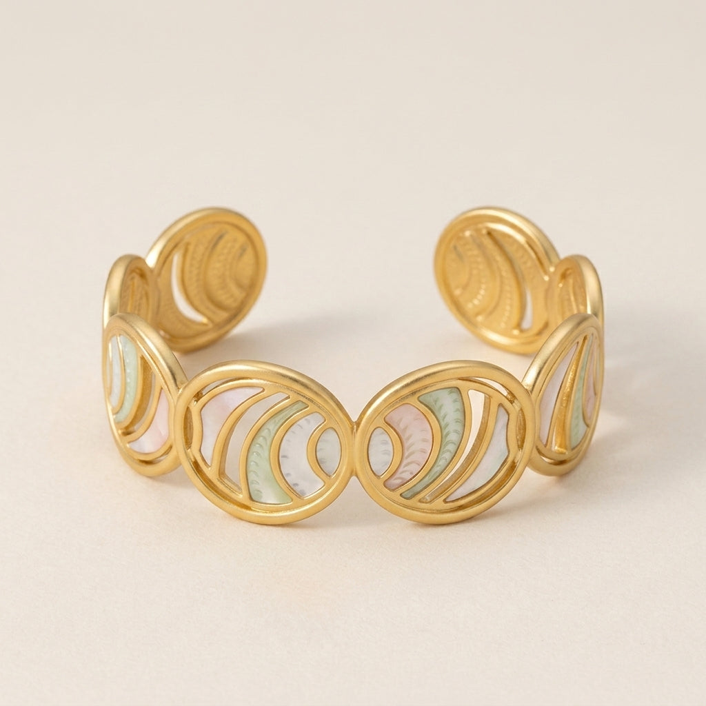 Colorful Enamel Cuff Bracelet