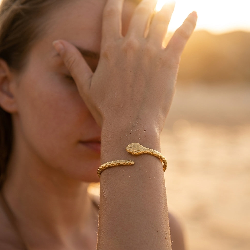 Snake Scale Cuff Bracelet