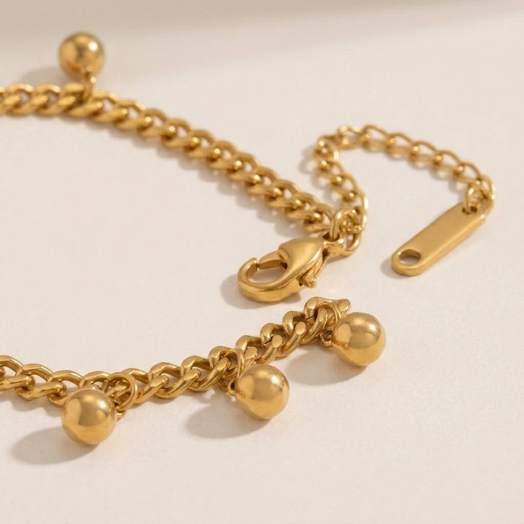 Multi-Bead Charm Chain Bracelet