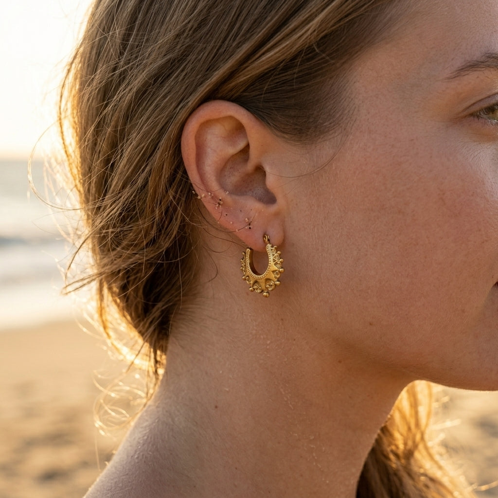 Stylish crown hoops