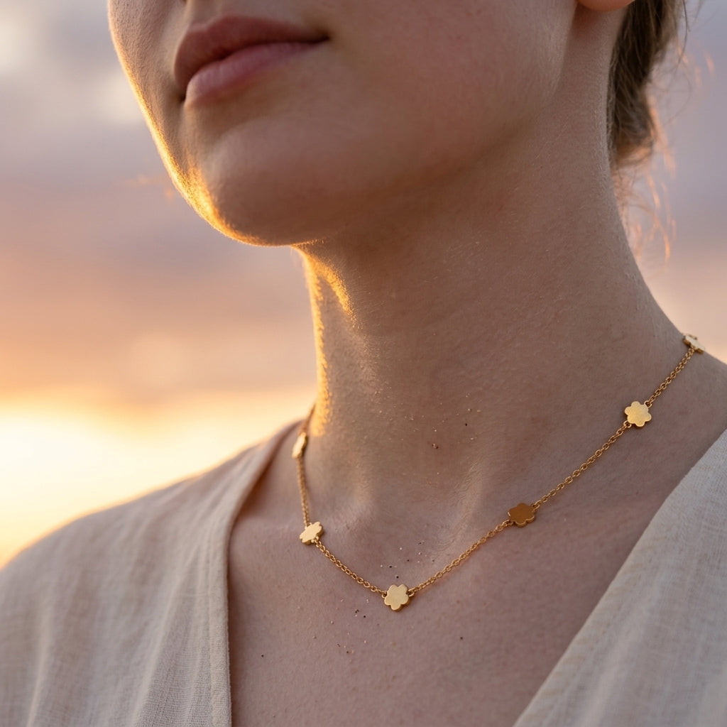 Elegant Clover Charm Necklace