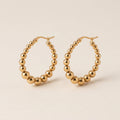 Elegant Beaded Hoop Earrings