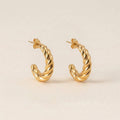 Delicate Sculpted Croissant Earrings