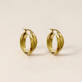 Delicate Double Twist Hoops