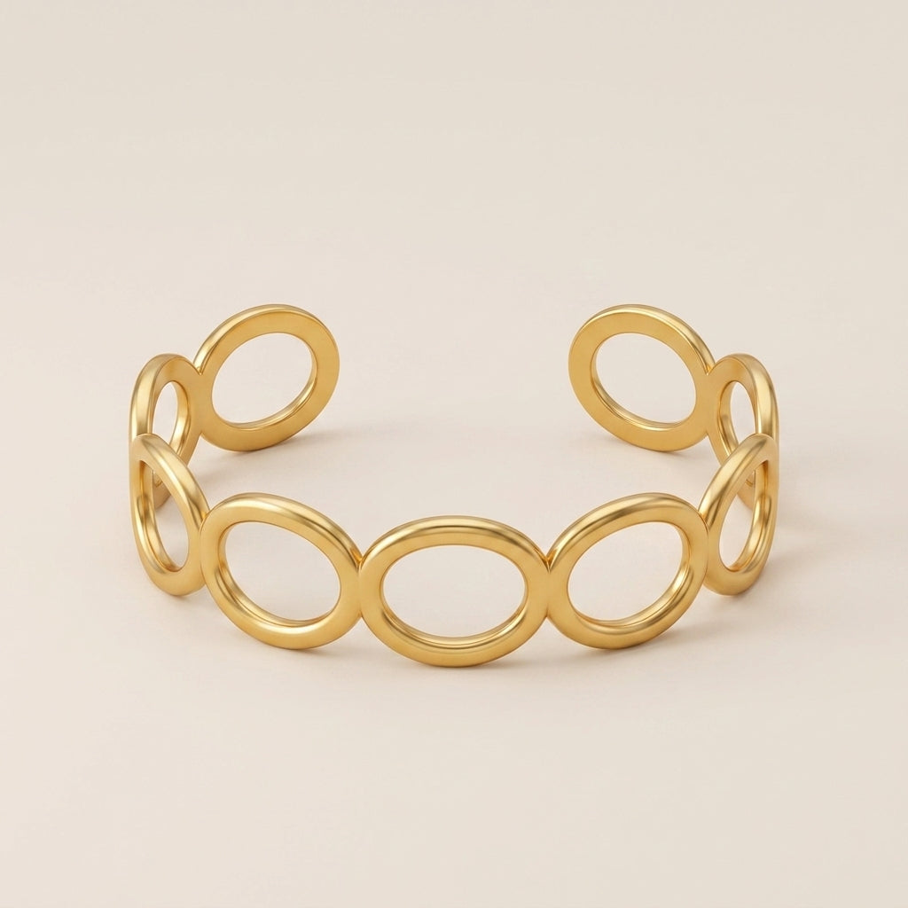 Elegant Open Oval Bracelet