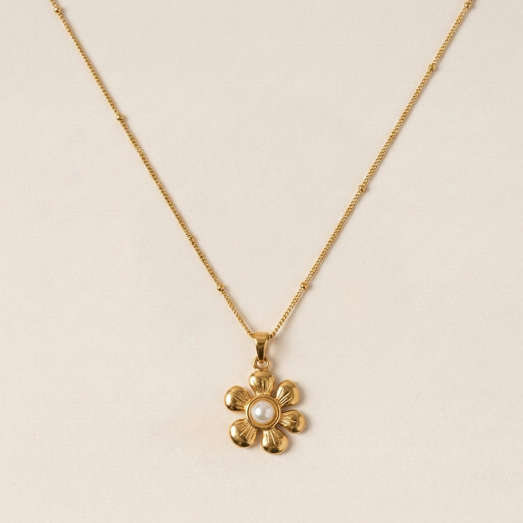 Elegant Floral Charm Necklace