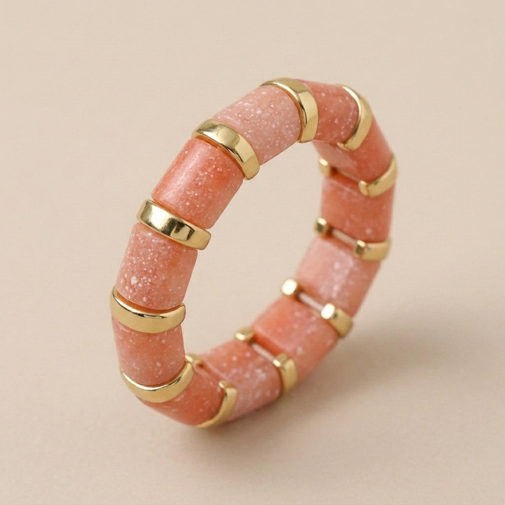 Retro Marble Resin Bracelet