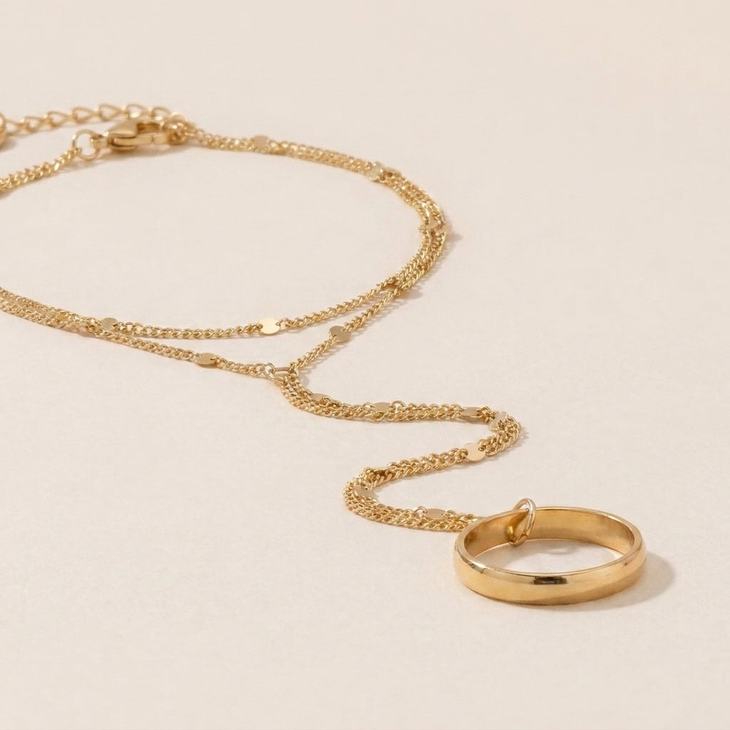 Hand Chain Finger Bracelet Gold Plated