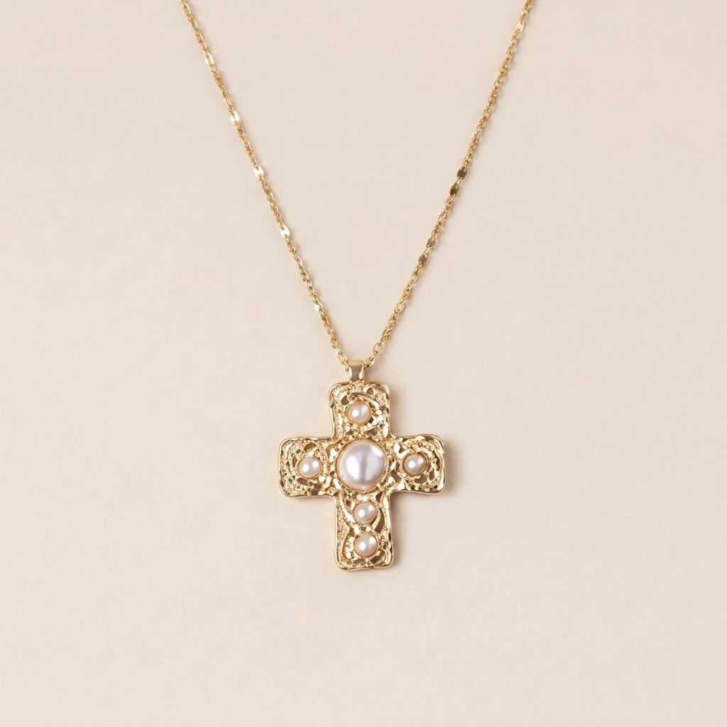 Layered Cross Pendant Necklace